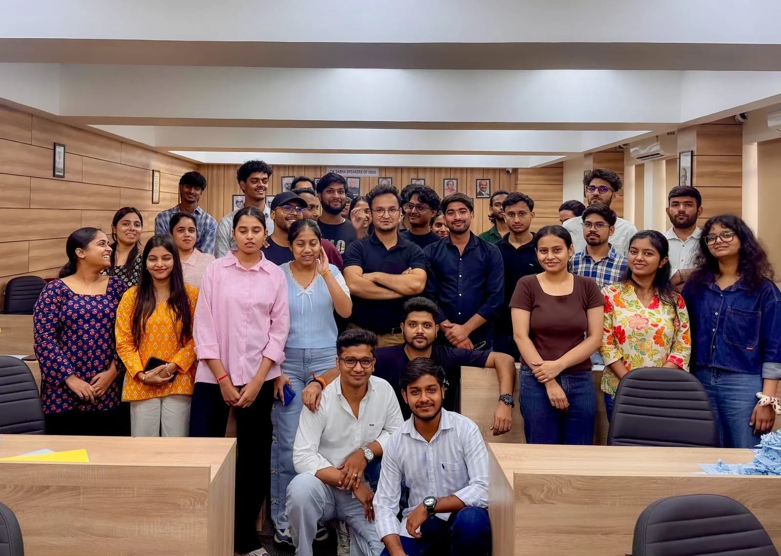 The student cohort at a design-thinking workshop